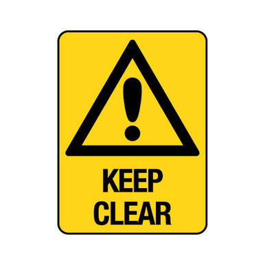 Keep Clear Warning Sign Poly Poly 600x450mm