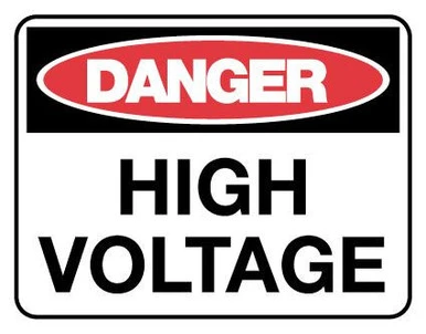 High Voltage Danger Sign Metal 600x450mm