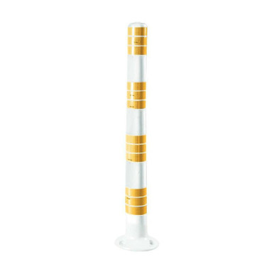 Bolt Down Base Bollard 1000mm White