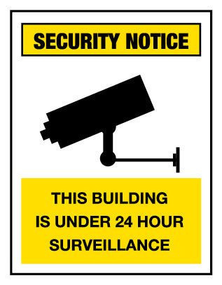 This Building Security Notice Sign Poly 600x450mm