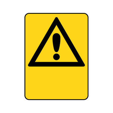 Blank Prohibition Sign Self Adhesive 300x225mm