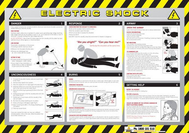 Sign Poster Electric Shock 600x320mm