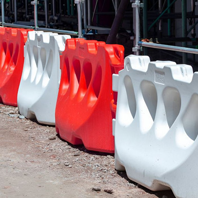 Water Filled Barrier 2m White