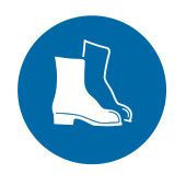 Mandatory Sign - BOOTS DECAL, 200mm - 5 pack