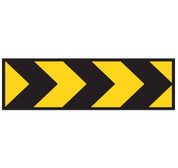 Boxed Edge Road Sign - CHEVRON