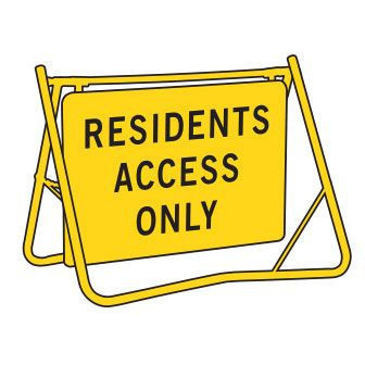 Swing Stand Sign - Residents Access Only