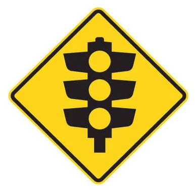 Warning Sign - TRAFFIC LIGHTS