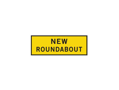 New Roundabout Boxed Edge Sign 1800x600mm
