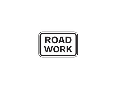 Road Work Sign 600x400mm