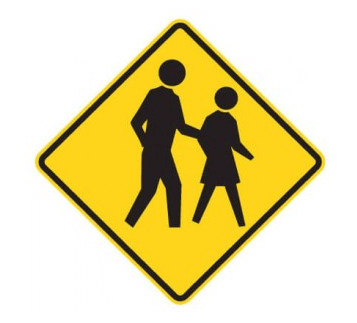 Warning Sign - PEDESTRIANS CROSSING