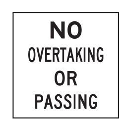 600 x 600mm - No Overtaking Or Passing Sign