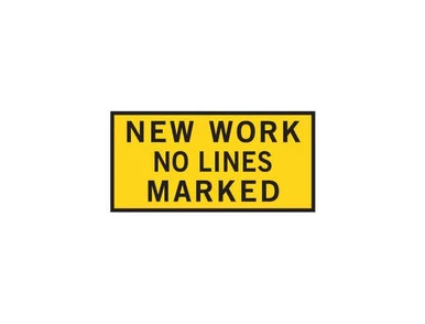 New Work No Lines Marked Boxed Edge Sign 1500x900