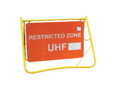 Restricted Zone Swing Stand Sign And Frame 900x600mm