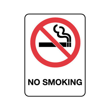 No Smoking Prohibition Sign Metal 300x225mm