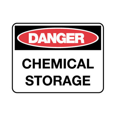 Danger Chemical Storage Danger Sign Poly 600x450mm