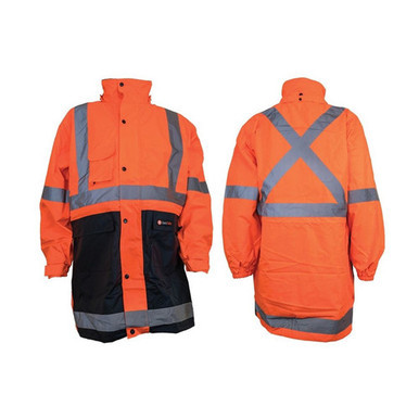 Hi Vis Two Tone 4 in 1 Jacket 6XL Orange Navy