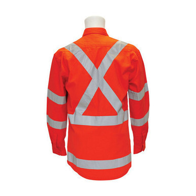 Long Sleeve Day Night Drill Shirt Cotton Extra Large Orange