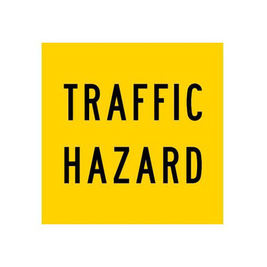 Traffic Hazard Multu Message Sign Corflute 600x600mm Western Australia