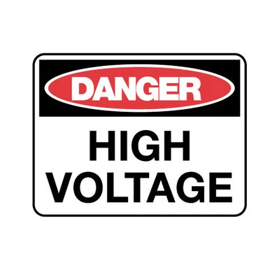 Danger High Voltage Danger Sign Self Adhesive 225x300mm