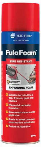 Fuller FulaFoam Fire Retardant Expanding Foam 750g