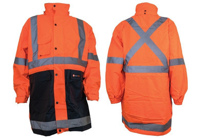 Hi Vis Two Tone 4 in 1 Jacket 3XL Orange Navy