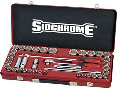 Sidchrome 41 piece 1/2" Drive Metric & A/F Socket Set
