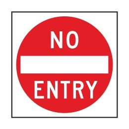 WA traffic management no entry sign