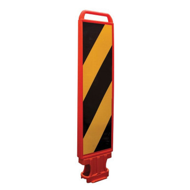 Versikerb Separation Kerb system - 990mm Black/Yellow CL1 Delineator with Handle, double-sided left / right chevron
