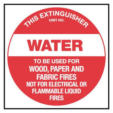 This Extinguisher Water Fire Emergency Sign