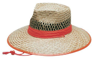Sun Hat Natural Straw Medium Orange