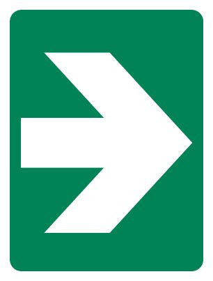 First Aid Arrow Emergency Sign Poly 600x450mm