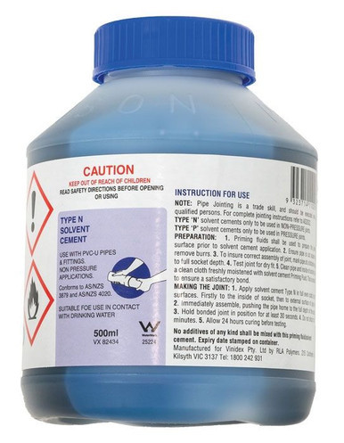 PVC Solvent Cement Blue 500ml