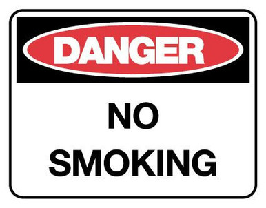 No Smoking Danger Sign 225x300mm