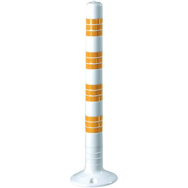Drivable Spiked Base Bollard 750mm White