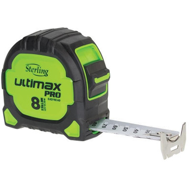 Ultimax Pro Tape Measure Easy Read 8M