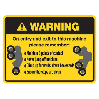 Machinery Safety Sticker - WARNING