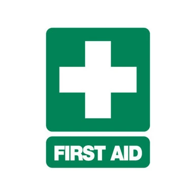 First Aid Emergency Sign Metal 600x450mm