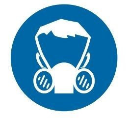 Half Face Mask Decal Mandatory Sign Self Adhesive 200mm