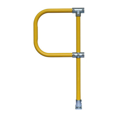 Standard Double Rail 4020-D48 End Post with D-Return - Yellow
