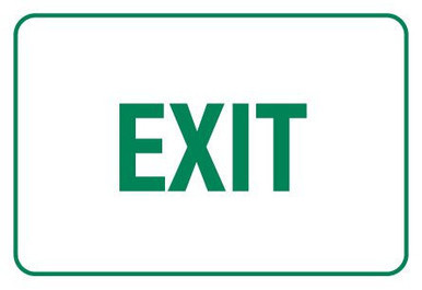 Exit Information Sign Poly 600x450mm