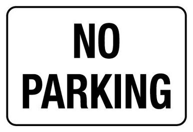 No Parking Information Sign Poly 600x450mm