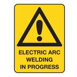 Warning Sign Electric Arc Welding In Progress