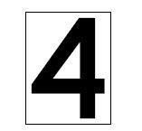 Class 1 White Magnetic 4 Sign, 210mm X 300mm