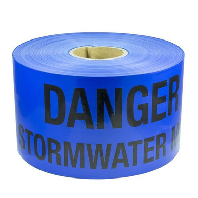 Mains Marker Tape Non Detectable Stormwater Blue