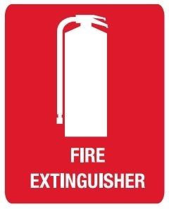 Fire Sign Fire Extinguisher Self Adhesive 150x120mm