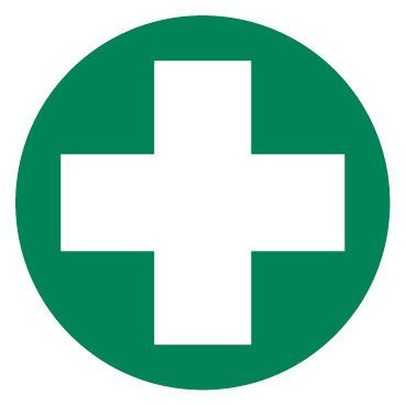First Aid Emergency Sign Self Adhesive 200mm