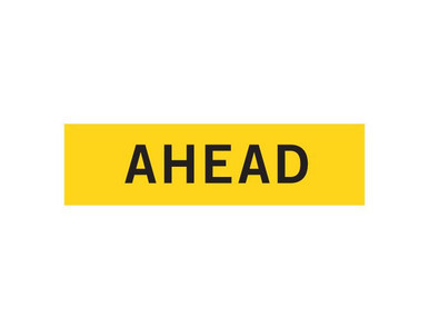 Ahead Magenetic Sign 200x800mm