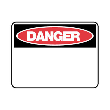 Blank Danger Sign Self Adhesive 300x225mm