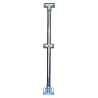 Standard Double Rail with Toeboard 4030-D48 Mid Post - Galvanised front