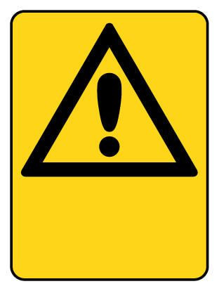 Exclamation Triangle Blank Warning Sign Metal 450x300mm